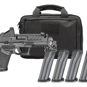 Why Choose the Springfield Armroy Echelon 4.0C Compact Frame 9mm Luger Caliber 4" Barrel Semi Auto Handgun with Carrying Case & 4 Mags? SPRINGFIELD ARMORY Echelon 4.0C 9mm 4" 18rd - Black w/ RFX11 Green Dot & 4 Mags